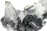 Quartz Crystals On Sparkling Bladed Hematite - See Video! #163975-3